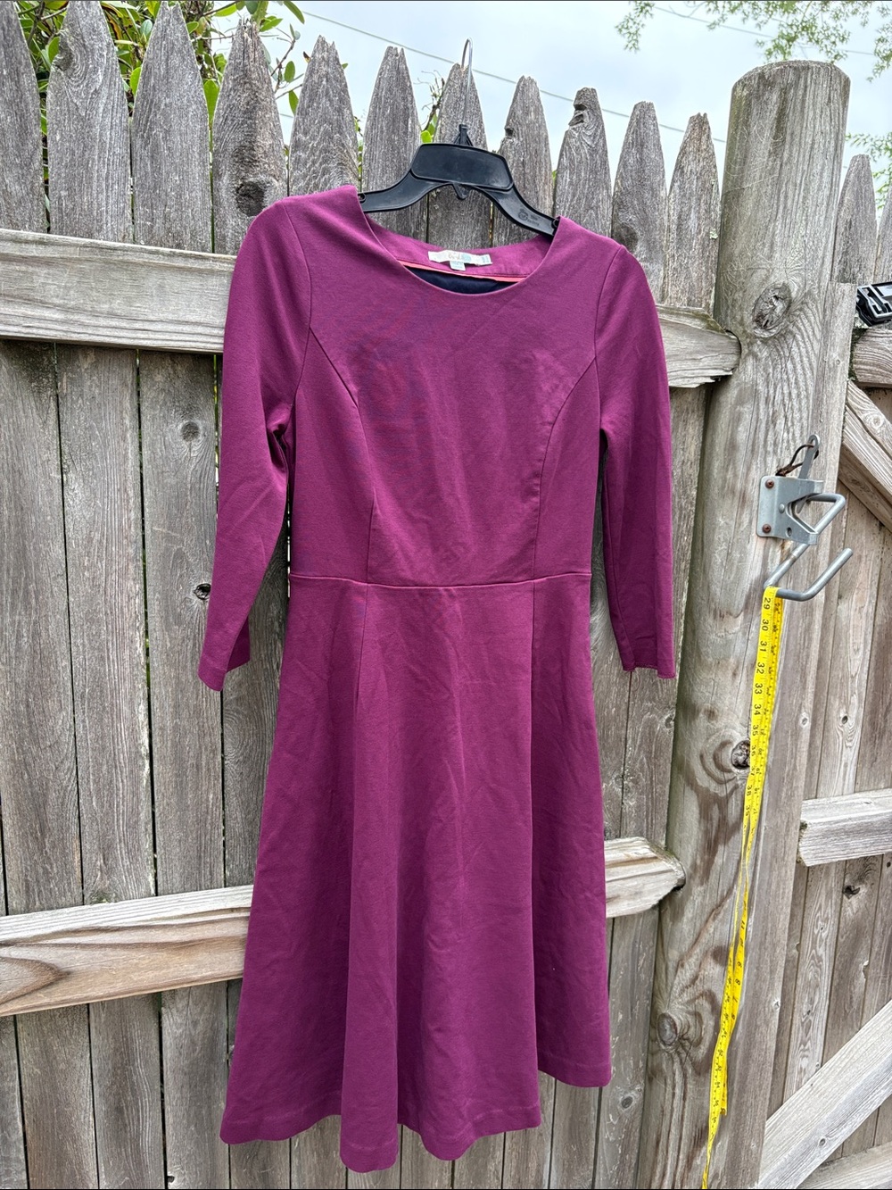 Boden 6R plum colored cotton blend dress!